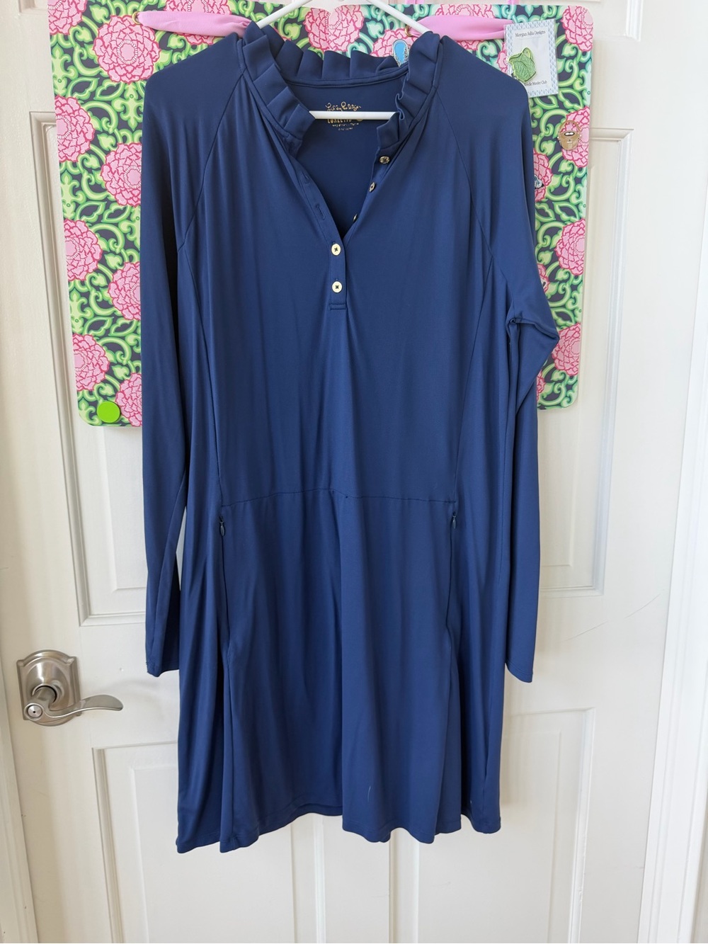 Blue  Ruffle  Dress by Lily Pulitzer XL
